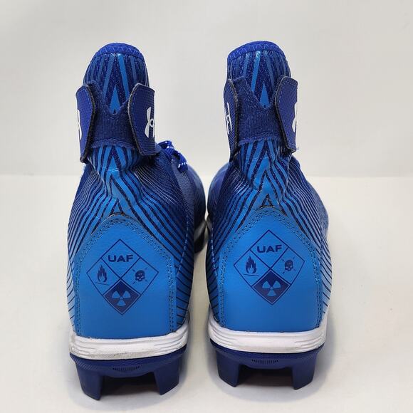 Under Armour Highlight Franchise Blue Football Cleats Men Size 9.5 High Top - Picture 6 of 8